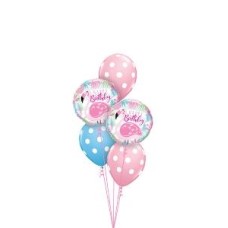 Flamingo Polka Dot Balloon Gift